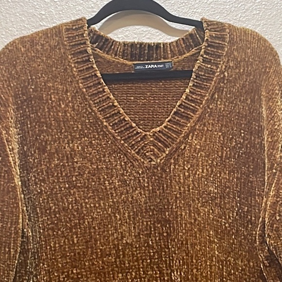 Zara Chenille Oversized Slouchy Sweater Size Small - Picture 5 of 9